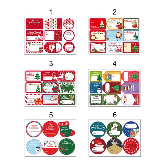 2 Foi Autocolante Etichete Culoare Vibrantă Hârtie Autoadezivă Autocolante Etichete Cadou Crăciun pentru Acasă