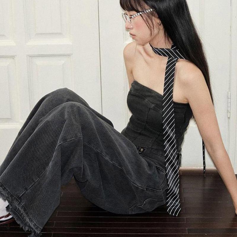 2000s Striped Skinny Necktie Classical Narrow Design Multiuse Tie Waistband Nylon Fashion Accessory For Women Men Unisex