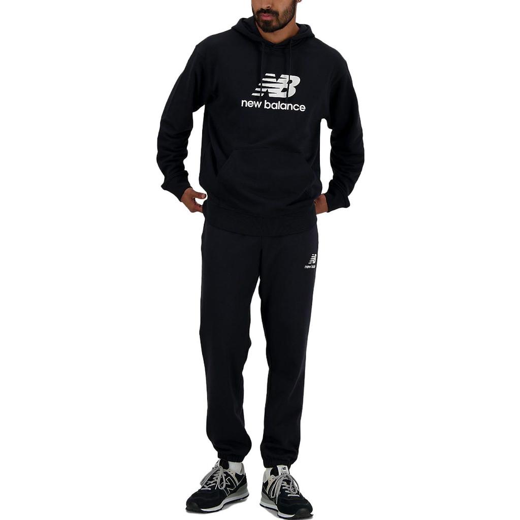New Balance Logo Printed Drawstring Hoodie MT41501-BK