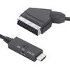 1080P HDMI to SCART Video Audio Converter Adapter HDMI Input to Scart Output For HDTV DVD Sky Box STB with USB Power Cable