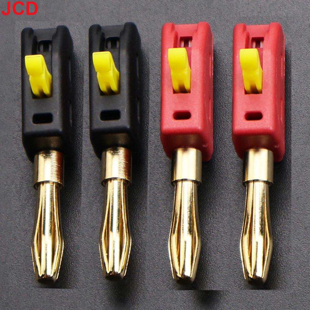 32A 4mm Solderless Banana Plug 4mm Quick Wire Connect Gold-plated Copper Banana Connectors Plugs Audio Copper Speakers Amplifier