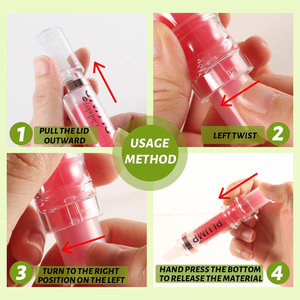 Clubday Lip Plumping Booster Syringe Lip Oil Hydrating Mirror Glossy Liquid Lipstick Dewy Plump Tint Long-Lasting Nourishing Makeup Cosmetics