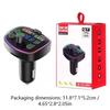 Car Bluetooth 5.0 Charger Fm Transmitter Pd 18W Type-C Dual Usb Colorful Ambient Light Cigarette Lighter Mp3 Music Player