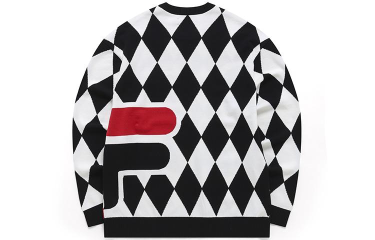 Men's FILA Sweaters Men's All Over Print Crew Neck Moderate A-line
