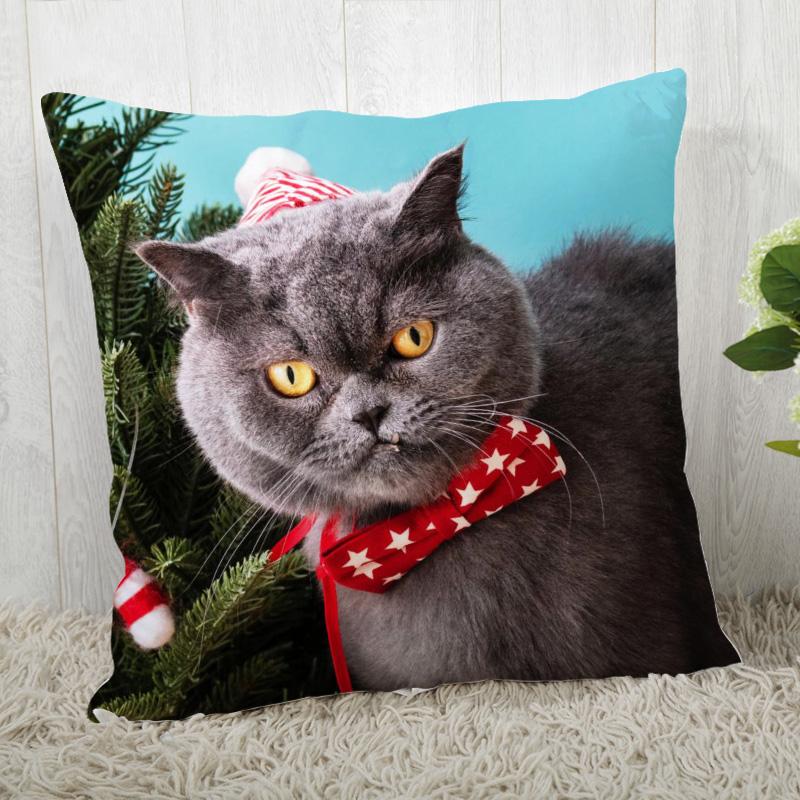 

45x45 см декоративная полиэстеровая наволочка с рождественской елкой, квадратная наволочка на молнии, осенняя наволочка 45x45cm