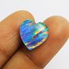 Lab Created Opal Heart 5.65 Ct Beautiful Certified Loose Gemstone