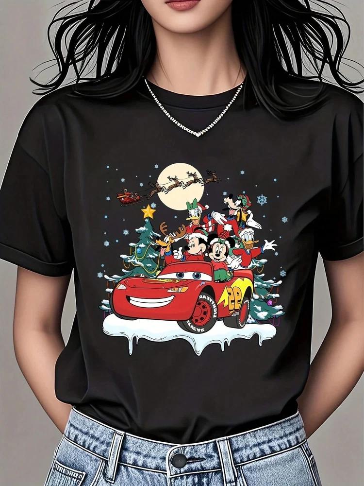 Funny Mickey Mouse And Friends In Santa TShirt Unisex 10 S