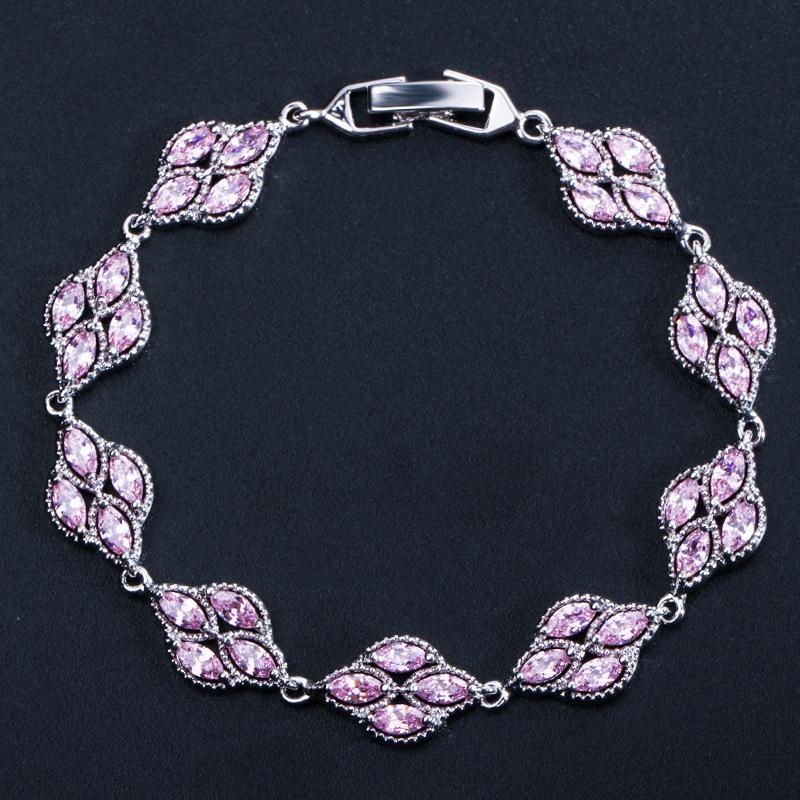 S0126 Wind Hand Jewelry, Full Of 3A Zircon Simple Bracelet Multi-Color Optional