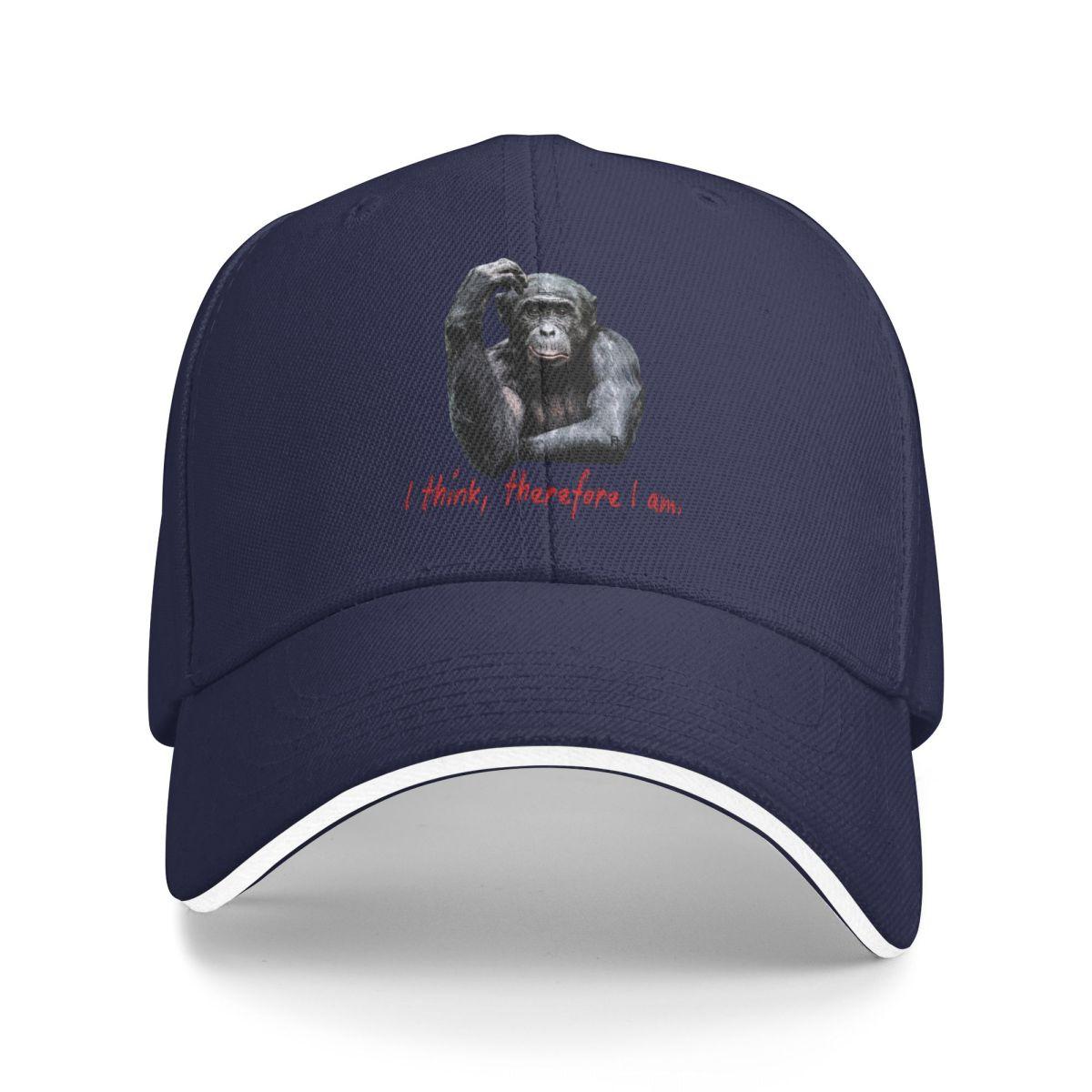 

Baseball Caps Thinking Funny Monkey Meme Graphic Trendy Graphic Unisex Outdoor Spring Hats One Size