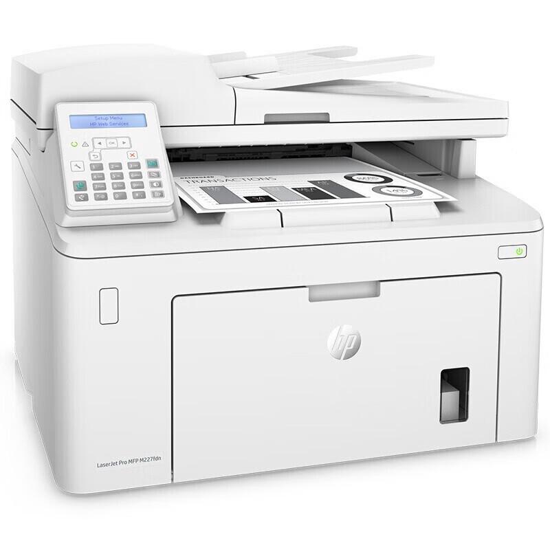 HP LaserJet Pro MFP M227fdn A4 Black & White Laser Multifunction Printer CN Plug (adapter Included)