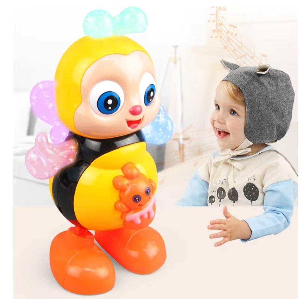 Flash Lighting Dancing Bee Toy Interactive Children Music Pets Bee Electric Toys Girls Boys