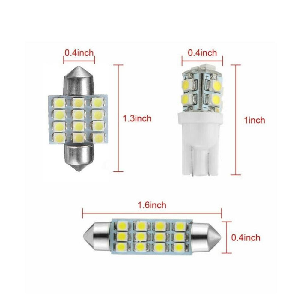 Car LED Combination Set 20PCS Roof Light T10 Width Indicator Light, Double Tip Reading Light, License Plate Light Indoor Light