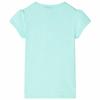 Children's T-shirt with Floral Pattern In Light Mint Color 5 Sizes Available