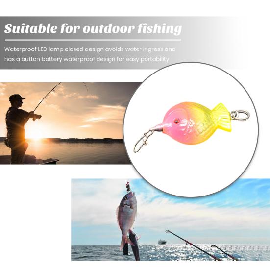 LED Light-up Fishing Lure, Waterproof Fish Attractor Light, Submersible Luminous Electronic Bait for Freshwater Saltwater Boat Trolling Fishing