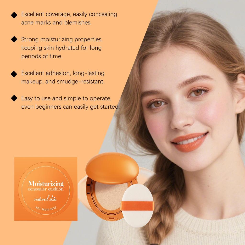 Natural Tone-Up Moisturizing Cushion Foundation: Transparent, Adherent, Velvet Touch Makeup Base
