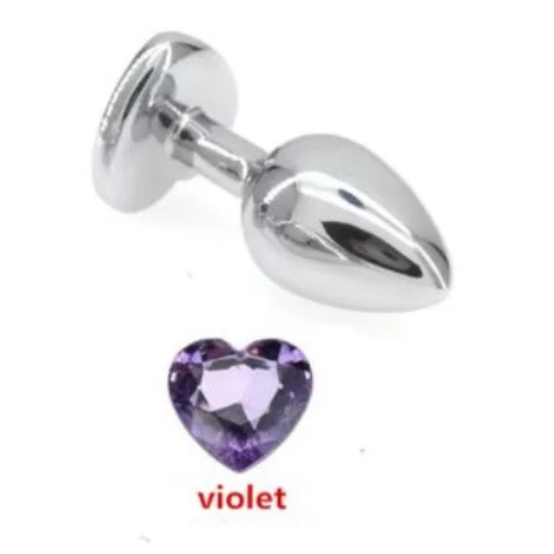 3 Size Anal Plug Heart Stainless Steel Crystal Anal Plug Removable Butt Plug Stimulator Anal Sex Toys Prostate Massager Dildo