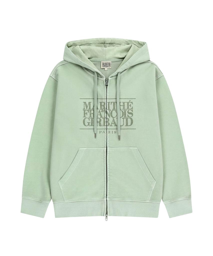 Marith + Franois Girbaud Classic Logo Dyeing Hoodie Zipup Mint