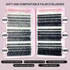30D-100D Dense Mixed Pack Eyelash Book: D-Curl Segmented Lashes, 8-16mm, Large Capacity