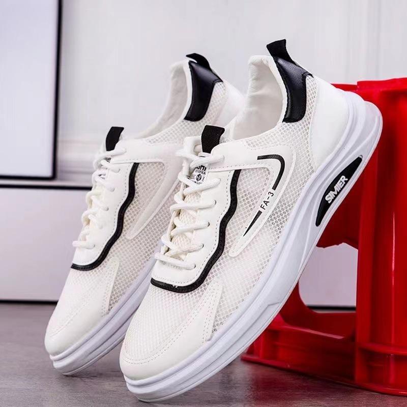 Men's Summer Casual Shoes Breathable Mesh Kitchen Theme Round Toe Rubber Outsole Non-Leather Inner Material Slip-On Style