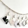 130cm Photo Garland With Wooden Beads Moon Tags 3 Sizes Wall Mounted Photo Clip String For Bedroom Office Dorm Party Decor