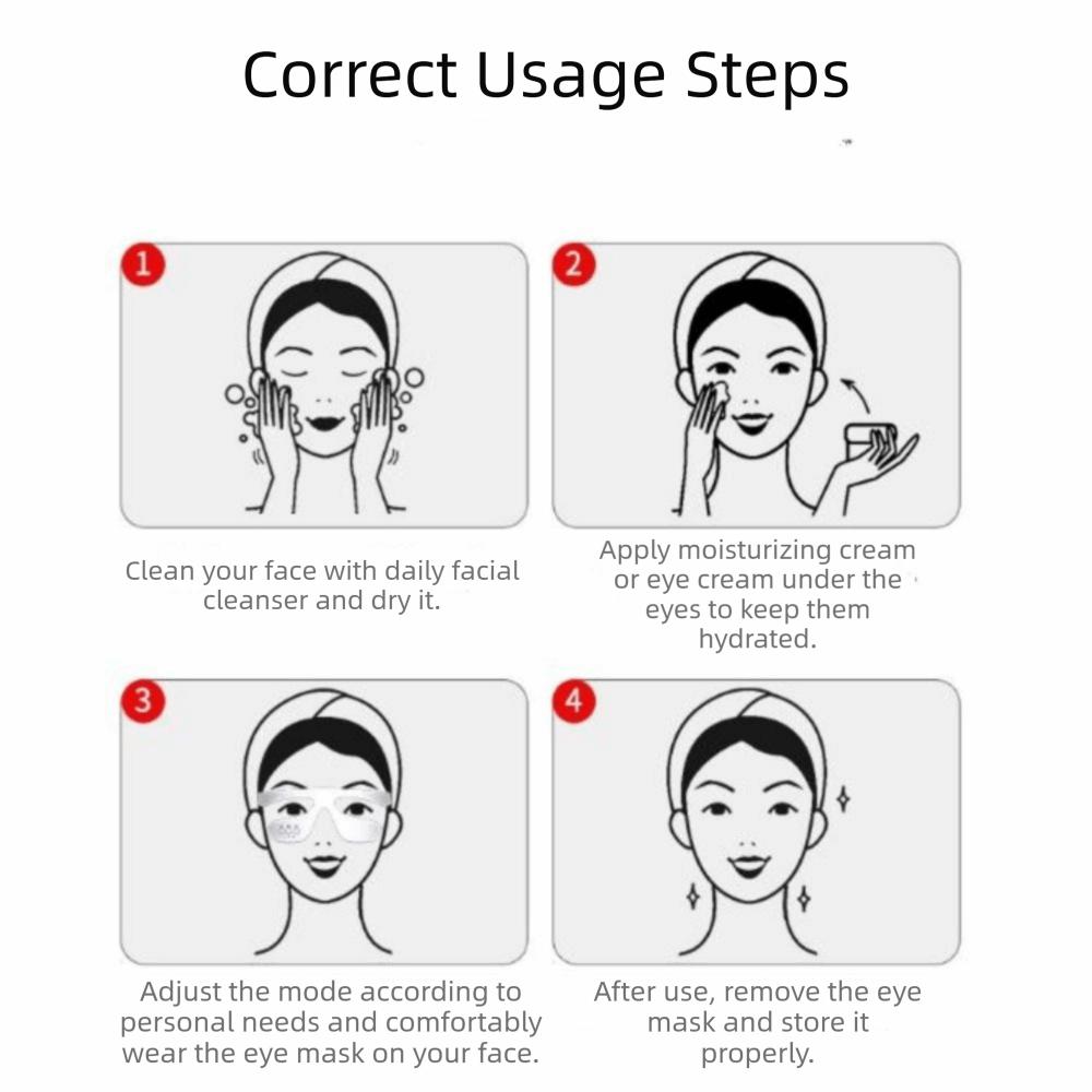 3D Surrounding Eye Massager Microcurrent Glasses Massage Beauty Machine  Eye Puffiness