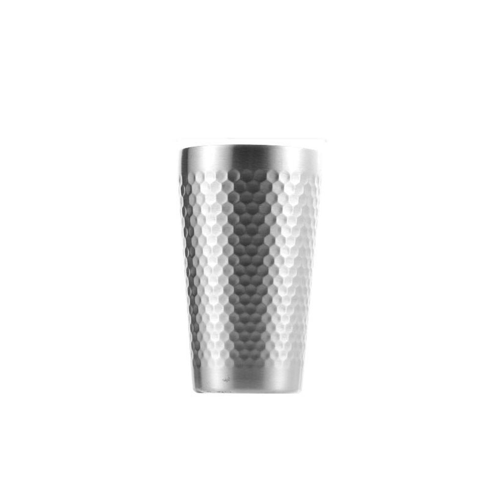 Großvolumige Unzerbrechliche Bar-Tasse aus Edelstahl Diamanthammer Tasse Bierbecher Pint-Becher Wasserbecher Kaffeetasse