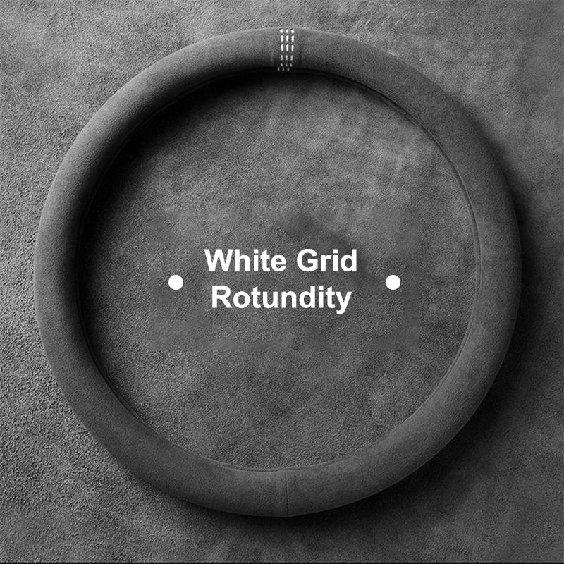 

Steering Wheel Protector Universal Cowhide Suede Steering Wheel Cover Wrap 37-38Cm Breathable Steering Covers D