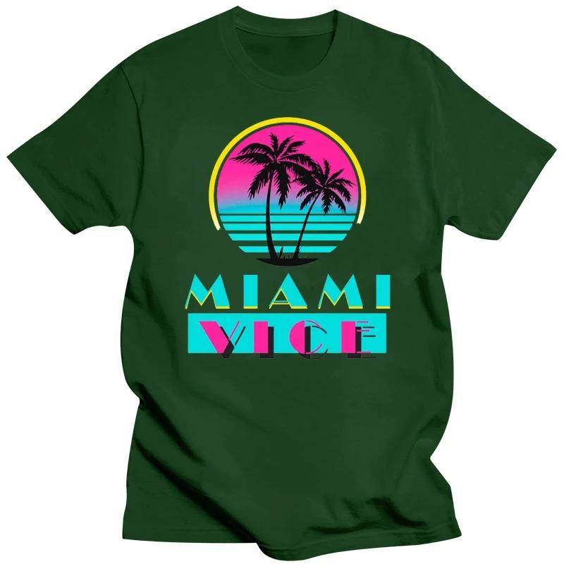 

Летняя мужская черная футболка Harajuku Custom Miami Vice Tv Series T-Show Beach Logo Размер S - 5Xl, модная футболка в классическом стиле XL