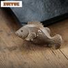 Purple Clay Shark Grouper Tea Pet Aesthetic Fish Tank Landscaping Tea Figurine Play Toys Tea Zisha Statue Ornaments Tea Items