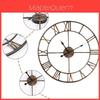 Unverwechselbare Antike Rost Wanduhr mit leisem Uhrwerk 40 cm Durchmesser Metalluhren