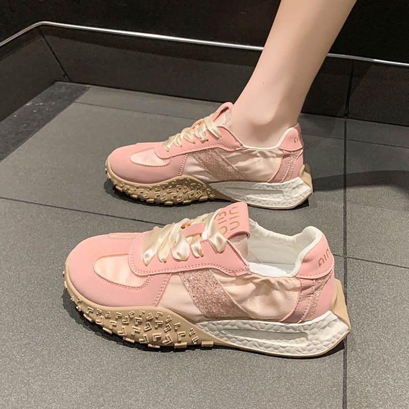 Silberne deutsche Trainingsschuhe Damen Sommer neu dicksohlige ausländischer Stil lässig Explosion vielseitig atmungsaktiv Sport Forrest Gump Schuhe