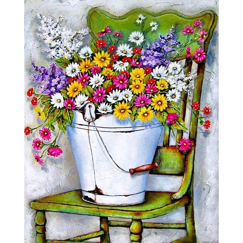 

Новый 5D DIY алмазная живопись цветок алмазная вышивка полная круглая дрель стразы ремесла декорации домашний декор художественный подарок Full Round 15x20CM