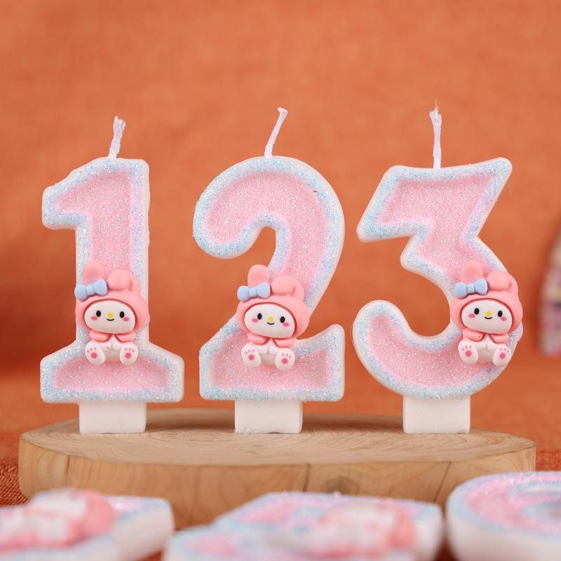 Cartoon Numbers Birthday Candles Cake Decoration Creative Handmade Candles Party Holiday