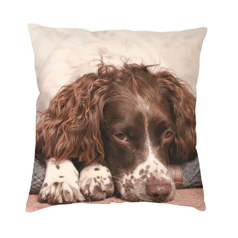Helenal Unisex Custom English Springer Spaniel Cushion Cover Sofa Living Room Square Throw Pillow Case 45X45cm