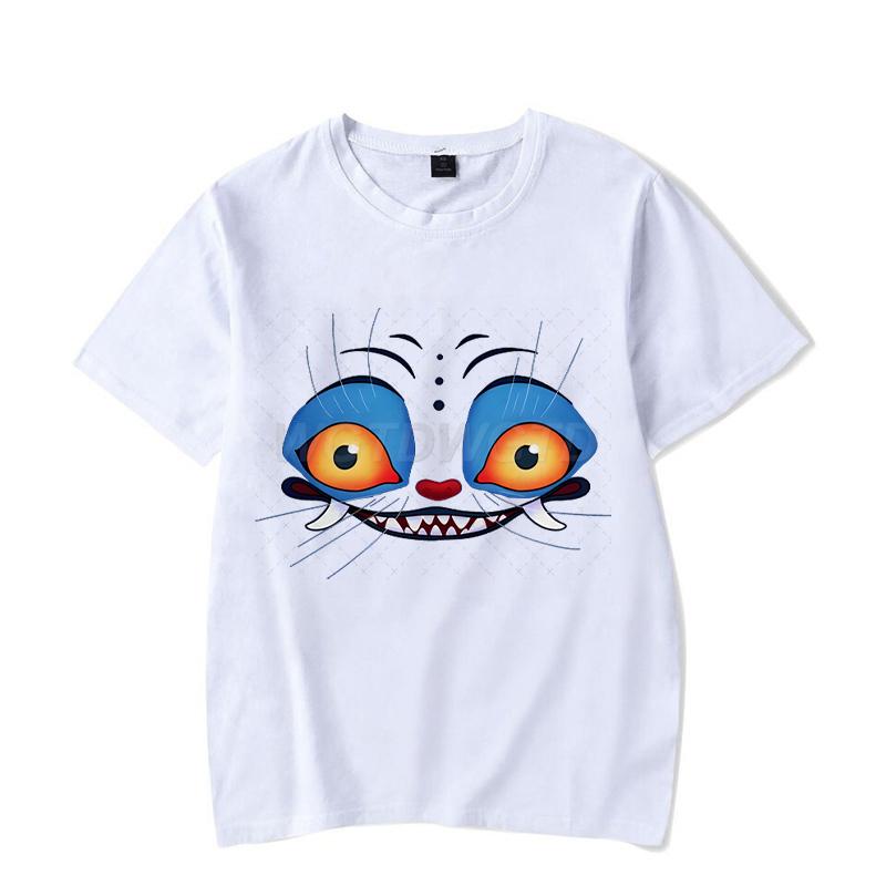 New T-shirt KPop Demon Hunters Cartoon Tiger Short-sleeved Tops Summer Men Women Clothes Anime Graphic Korean Style T-shirt