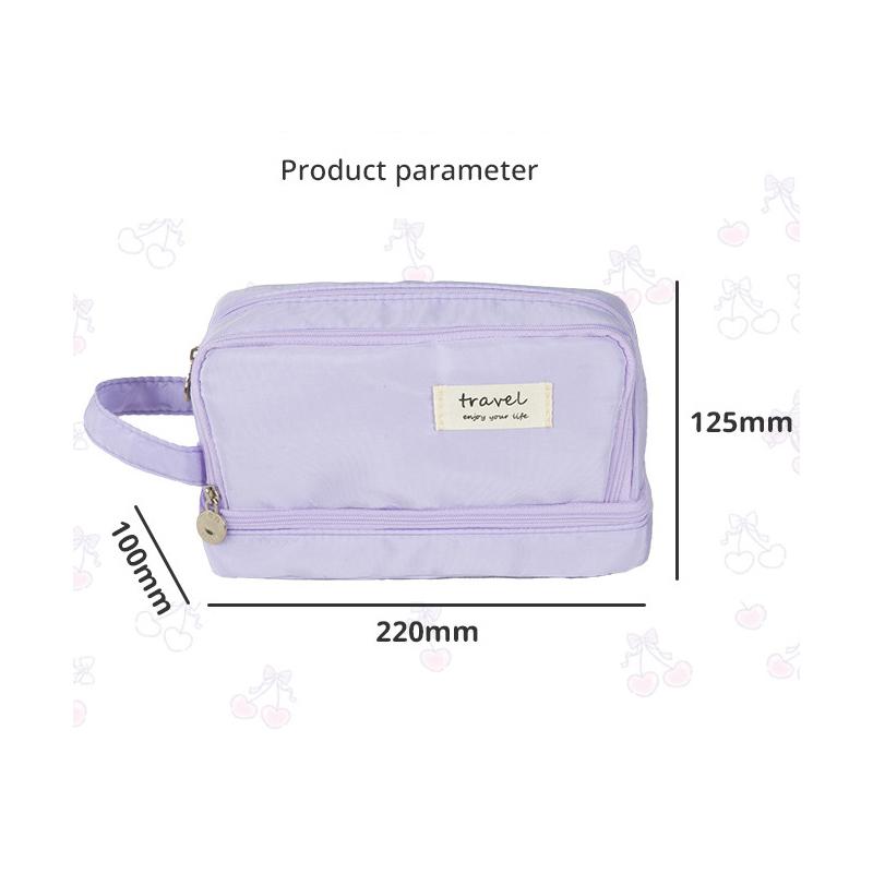 Double Layer Simple Stationery Case Large Capacity Student For School Kids Office