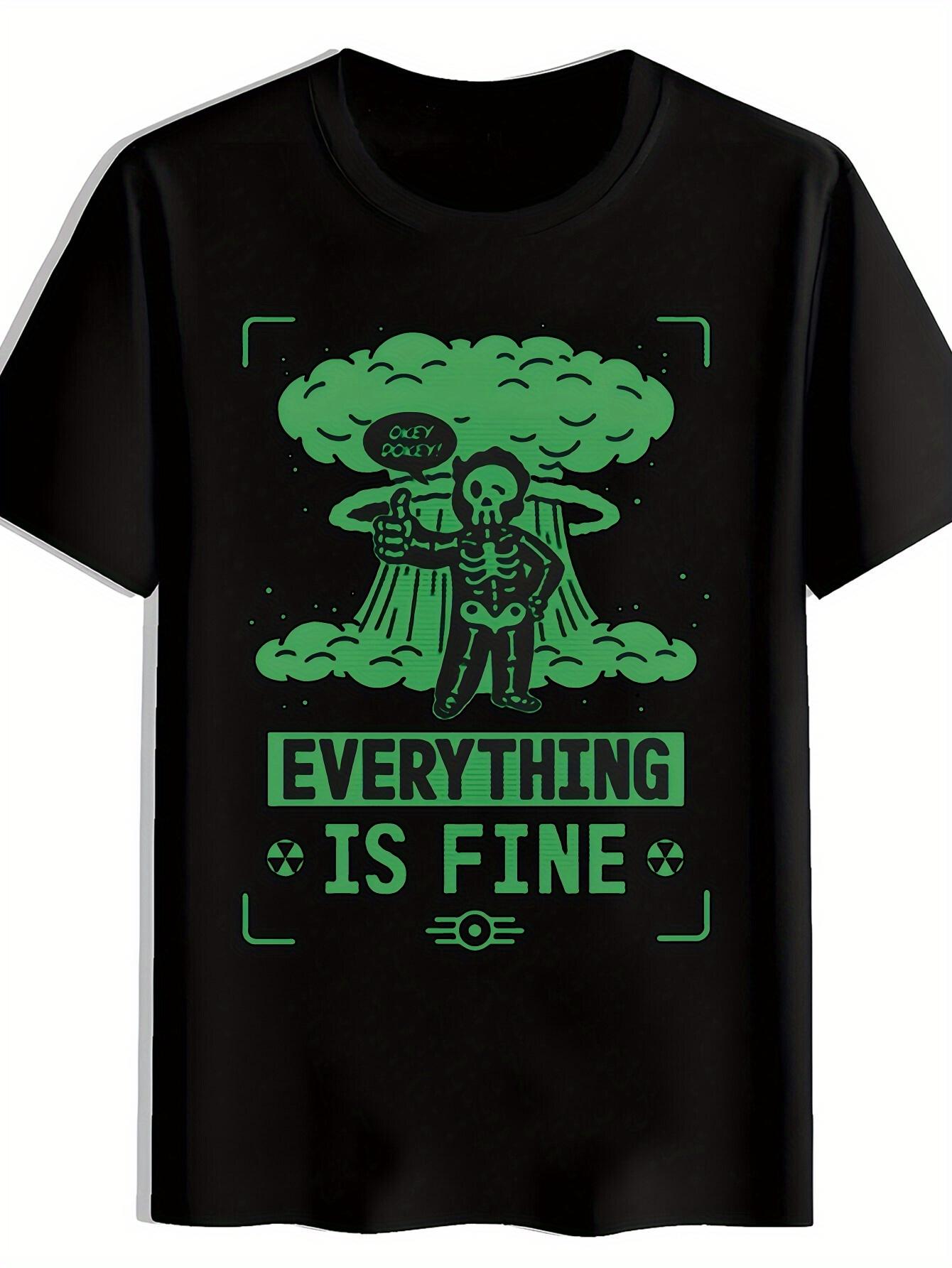 T-shirt One-Piece Fun Pattern Print Short-Sleeve XXXXL