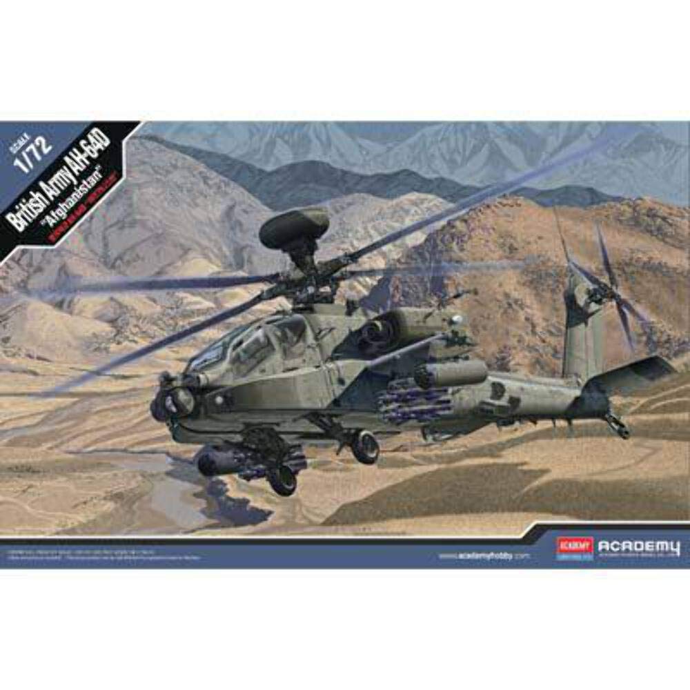 

Academy 1/72 British Army AH-64D Apache Afghanistan Plastic Model Kit 12537