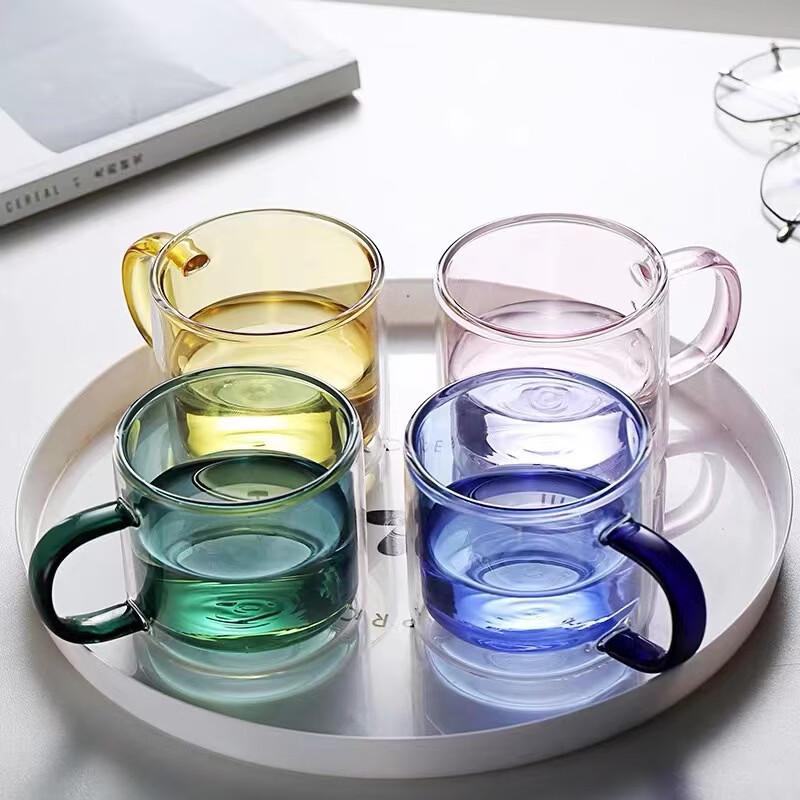 Double-Wall Glass Mug with Handle