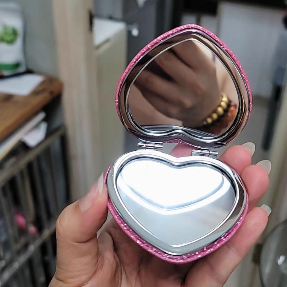 High Definition Heart Shape Makeup Mirror ABS Double-Sided Vanity Mirrors  Cosmetic Beauty Tools
