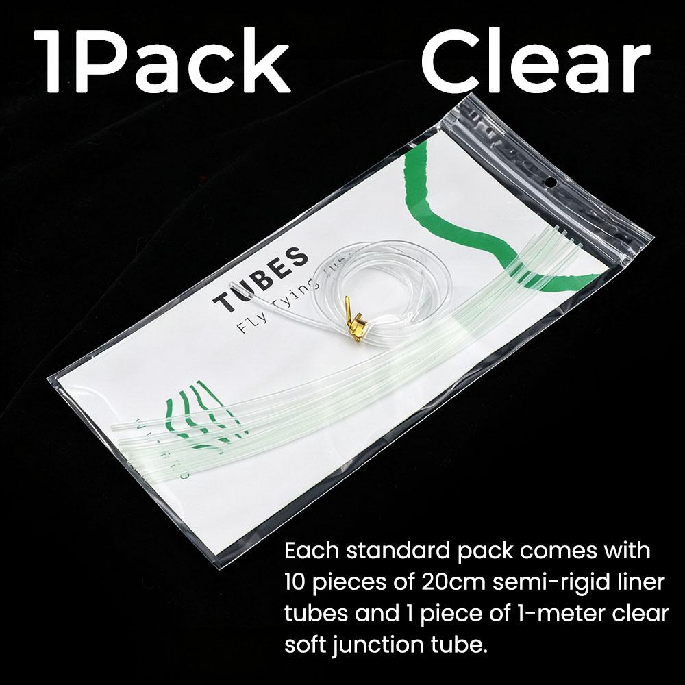 1–6 Packs Semi-Rigid Liner & Soft Junction Tubbing – Clear Fly Tying Tubes for Salmon, Trout, Steelhead Streamers and Tube Flies