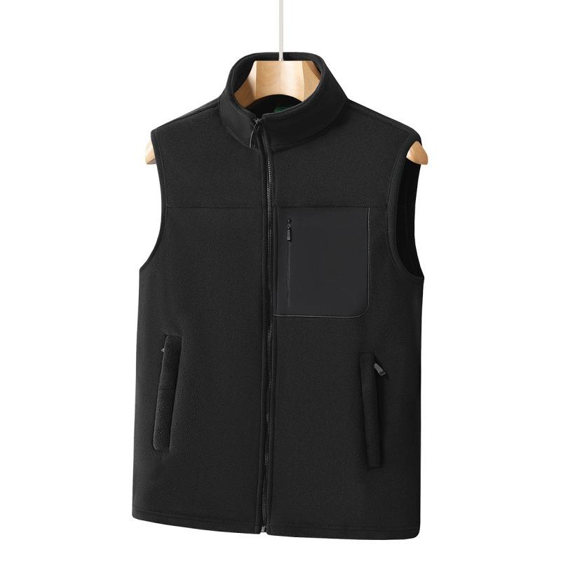 Neue Herrenmode Fleece Herren Herbst und Winter Plus Samt Verdickte Pferdeclip Weste Warm Großgröße Ärmellose Jacke