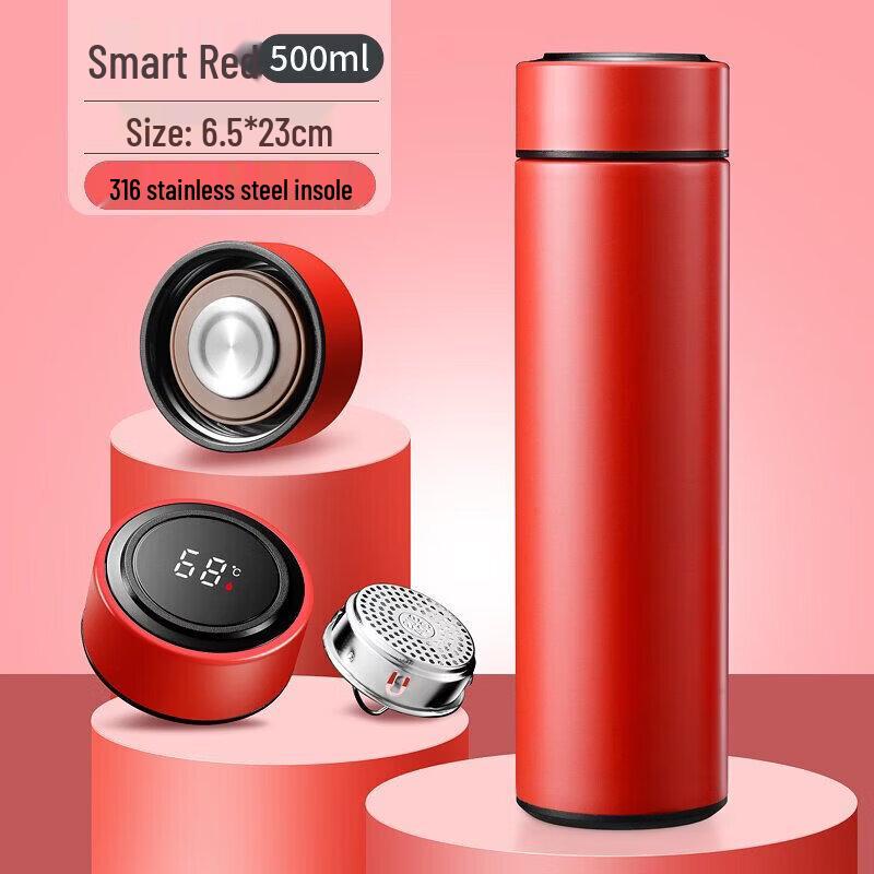 Qiwei 500ml Smart 316 Stainless Steel Bluetooth Tea Thermos