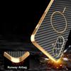 For Samsung Galaxy A26 5G Phone Case Carbon Fiber Textured Electroplated TPU Back Cover