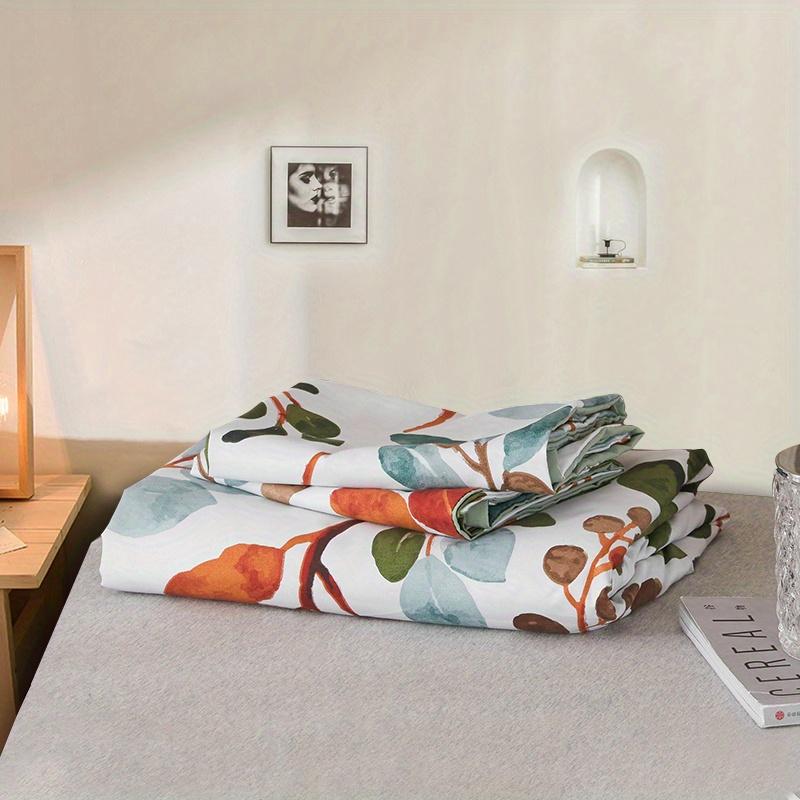 3ks Povlaky na přikrývky  Velikost  Zelený Palmový List Kapradina Rostlina   Havajská Rostlina  Selský Botanický Ložní Set Měkké povlaky na polštáře*2