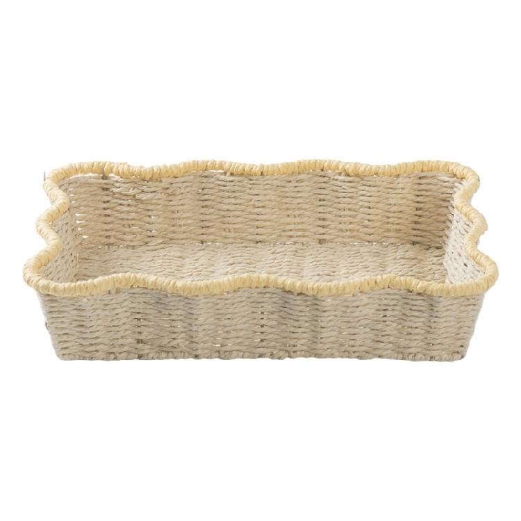 Artisanal Paper Fiber Basket Iron Reinforced Structure Home Decoration Storage Solution For Plant Display Organizing