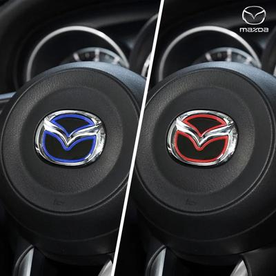 Car Interior Steering Wheel Logo Emblem Styling Badge Sticker For Mazda Axela 2 3 5 6 8 CX-5 CX-4 CX3 CX5 Axela Car Accessories
