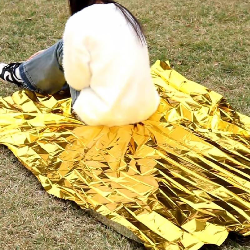 Emergency Blanket Outdoor Survive First Aid Military Rescue Kit Windproof Waterproof Foil Thermal Blanket For Camping