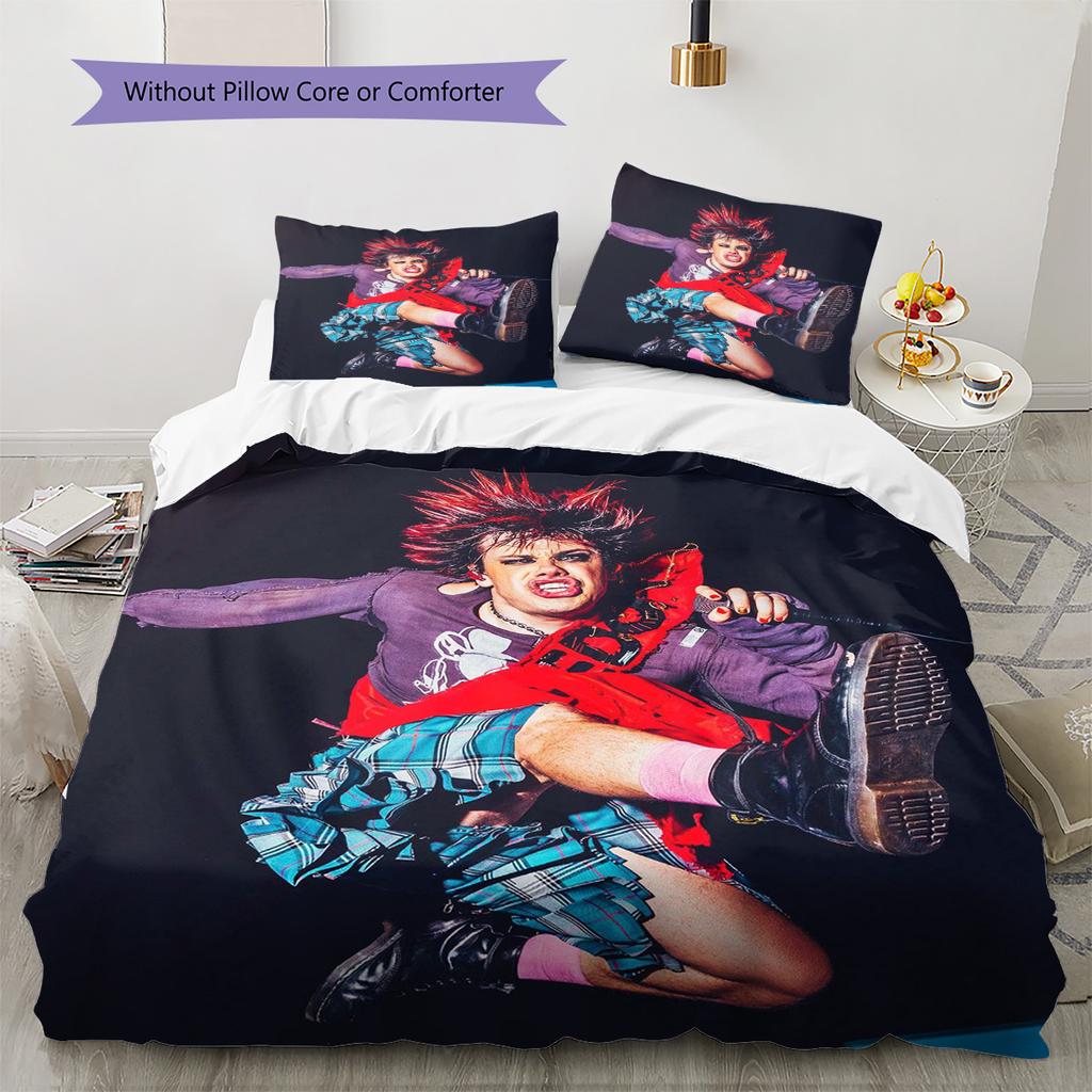 YUNGBLUD Pattern Bedding Quilt Set Quilt Cover Pillowcase Home Decoration Birthday Gift (1 * Duvet Cover + 2 * Pillowcase, Without Core)