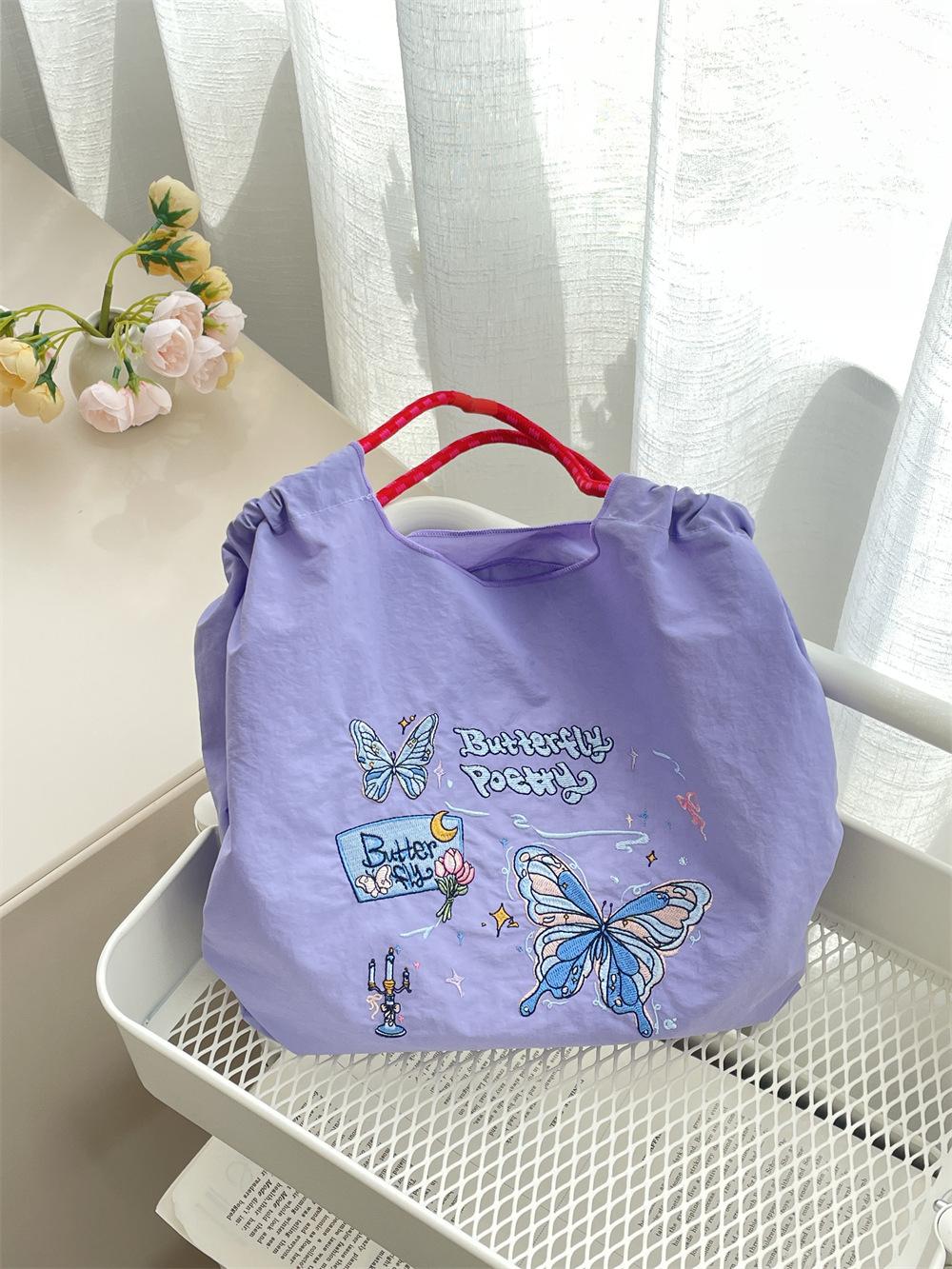 

Ins солодка красива жінка вишита сумка для покупок сумочка з оксфордської тканини сумочка сумочка студентського класу